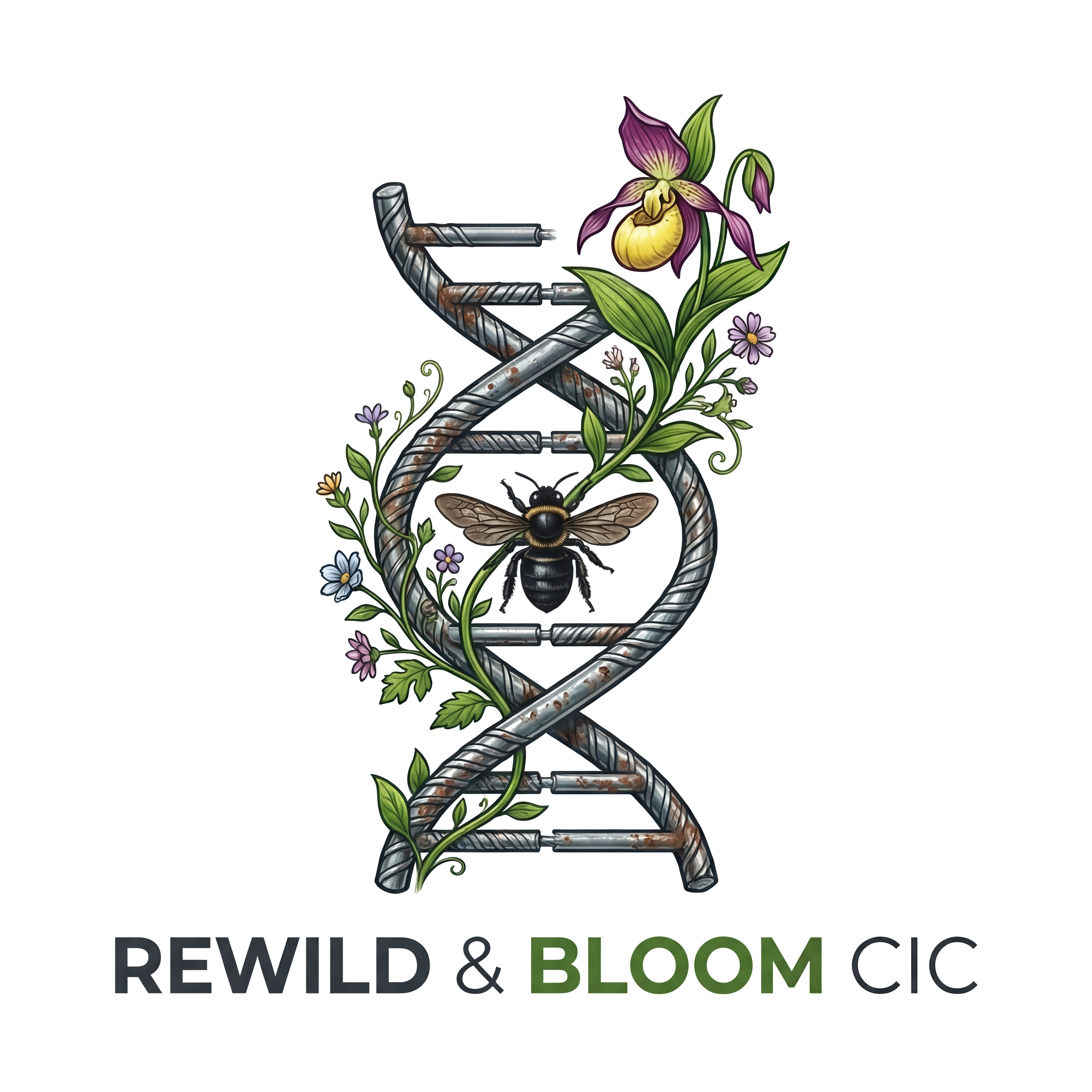 Rewild and Bloom CIC logo